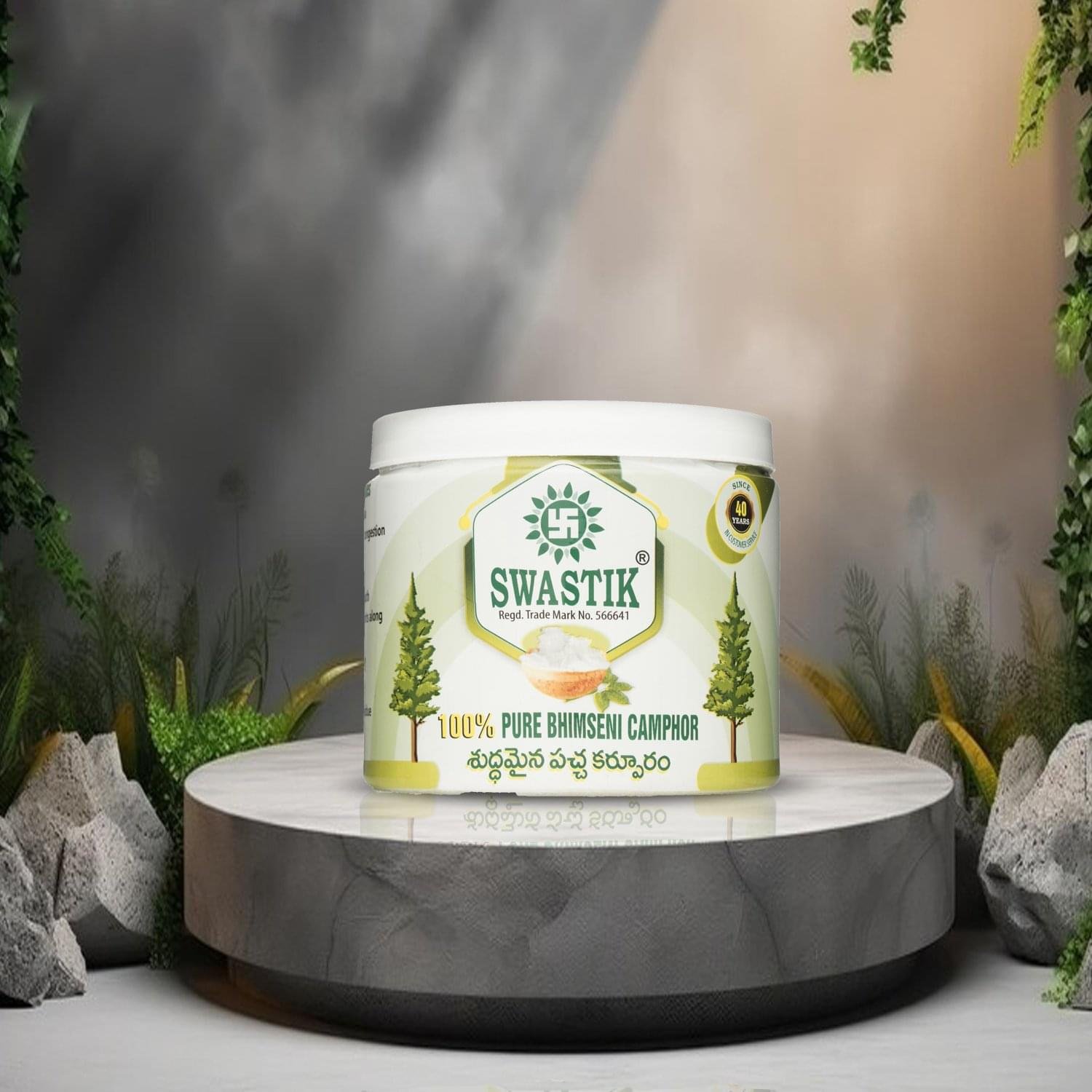 Swastik 100% Pure Bhimseni Camphor 450 grams Jar